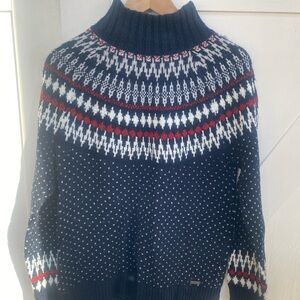 Eddie Bauer Navy Blue fair isle sweater